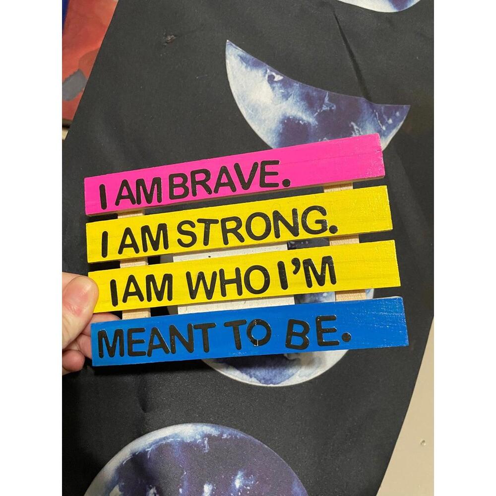 Pansexual Pride pan lgbt flag decor gay this is me greatest showman desk wooden